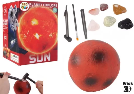 Wykopaliska minerałów planeta Słonce