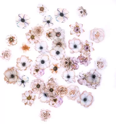 Naklejki PET pastelowe kwiaty