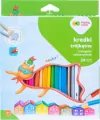 Kredki drewniane trójkątne 24kol HAPPY COLOR - tantis.pl