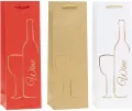 Torebka ozdobna na butelkę 12x36x9cm mix ROZETTE. 1 sztuka - tantis.pl