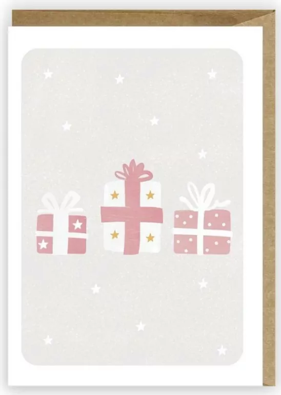 Kartka Boże Narodzenie Prezenty, eko koperta K073 - tantis.pl