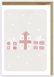 Kartka Boże Narodzenie Prezenty, eko koperta K073