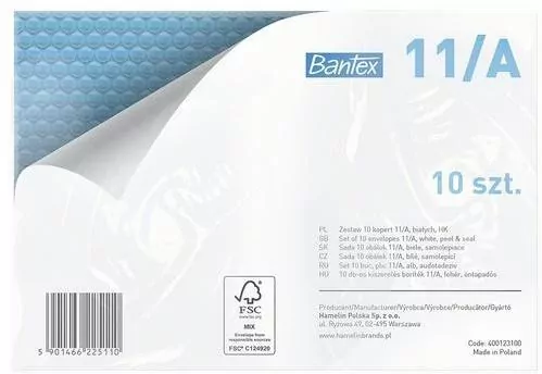 Koperta bąbelkowa 11/A 17,5x12cm BANTEX - tantis.pl