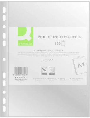 Koszulki na dokumenty A4 krystal 100 sztuk