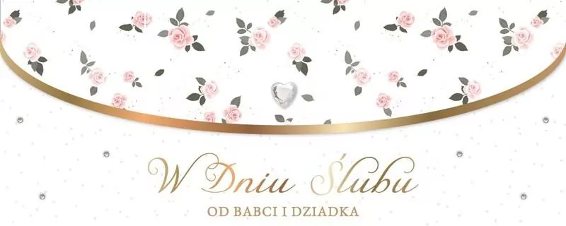 Karnet Ślub od babci i dziadka LUX-196 - tantis.pl