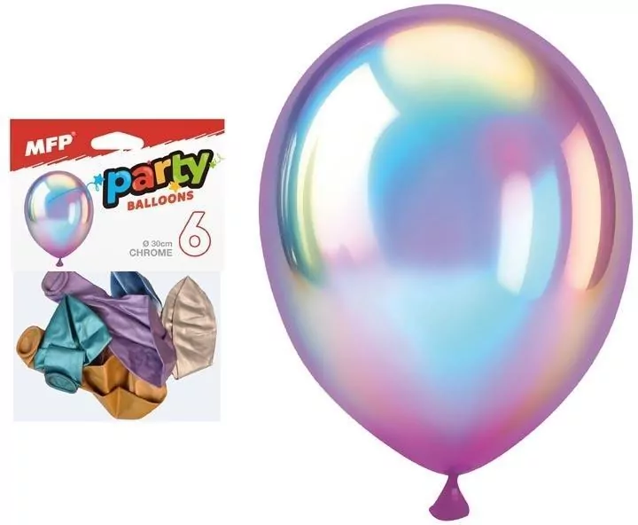 Balon dmuchany chrom 30cm - tantis.pl