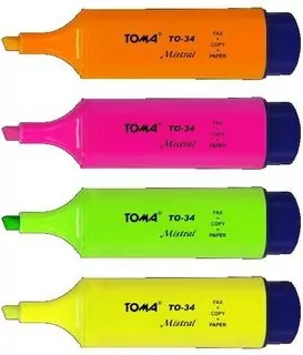 Zakreślacz Mistral mix 4 kolory TOMA - tantis.pl