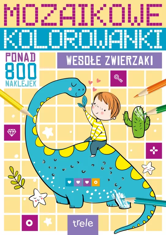 Wesołe zwierzaki. Mozaikowe kolorowanki - tantis.pl