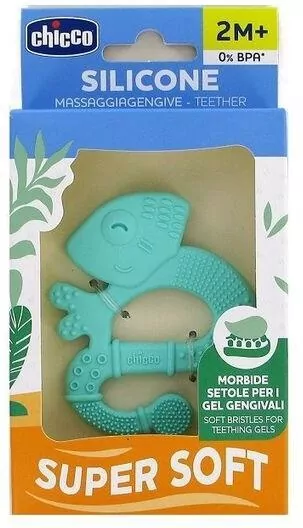Chicco. Gryzak. 2 miesięce. Jaszczurka. Miętowy - tantis.pl