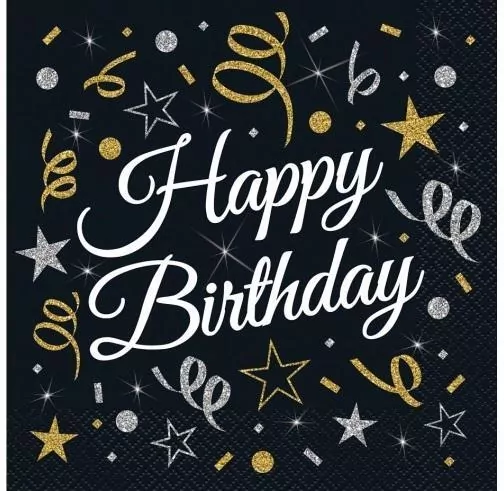 Serwetki papierowe B&C Happy Birthday 33x33cm 20sz - tantis.pl