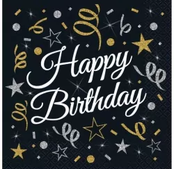 Serwetki papierowe B&C Happy Birthday 33x33cm 20sz