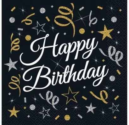 Serwetki papierowe B&C Happy Birthday 33x33cm 20sz