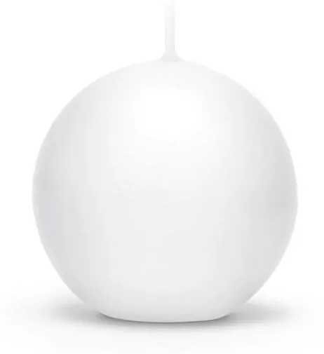 Świeca matowa Kula biały 6cm - tantis.pl