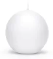Świeca matowa Kula biały 6cm - tantis.pl