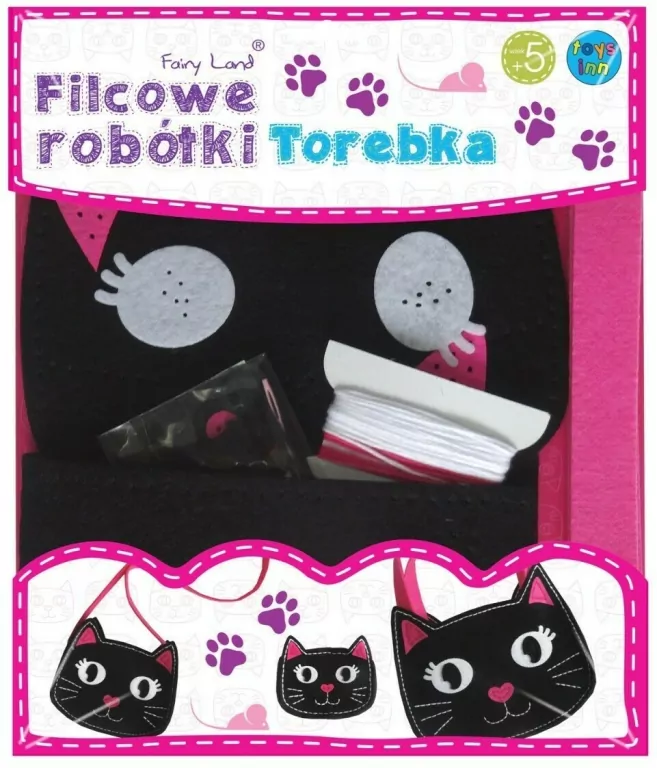 Zestaw kreatywny filcowe robótki, torebka, Kotek. ToysInn - tantis.pl