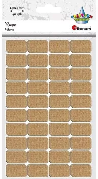 Rzepy samoprzylepne beżowe 15x25mm 40kpl - tantis.pl