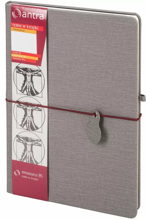 Notes B5. Kropki Renesans Szary ANTRA - tantis.pl