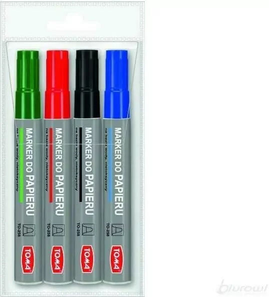 Marker Flip Chart 4 sztuki TOMA - tantis.pl