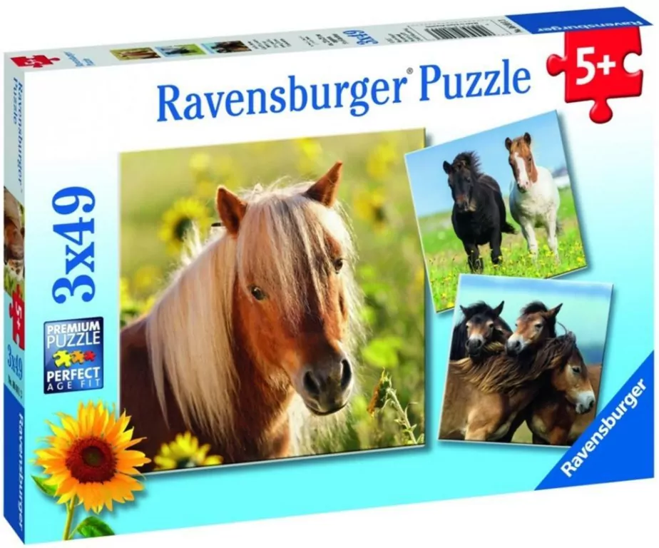 Puzzle 3x49. Konie - tantis.pl
