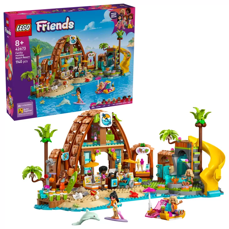 LEGO® Friends. Rodzinne wakacje na plaży 42673 - tantis.pl