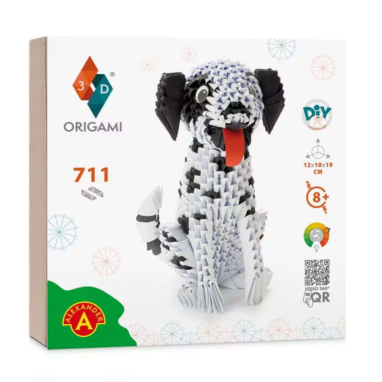 Origami 3D dalmatyńczyk/dalmatian - tantis.pl