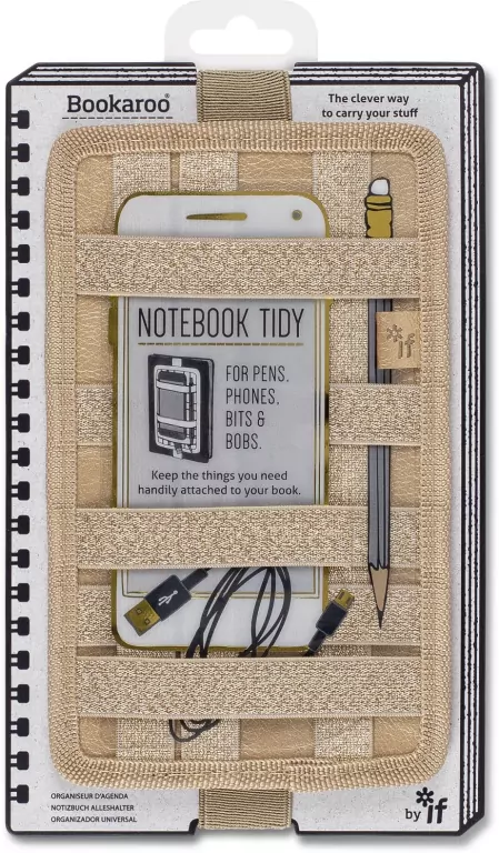 Organizer na notes złoty. Bookaroo. Notebook tidy - tantis.pl