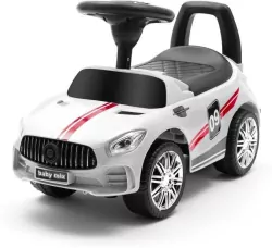 Jeździk dziecięcy z dźwiękiem Racer biały