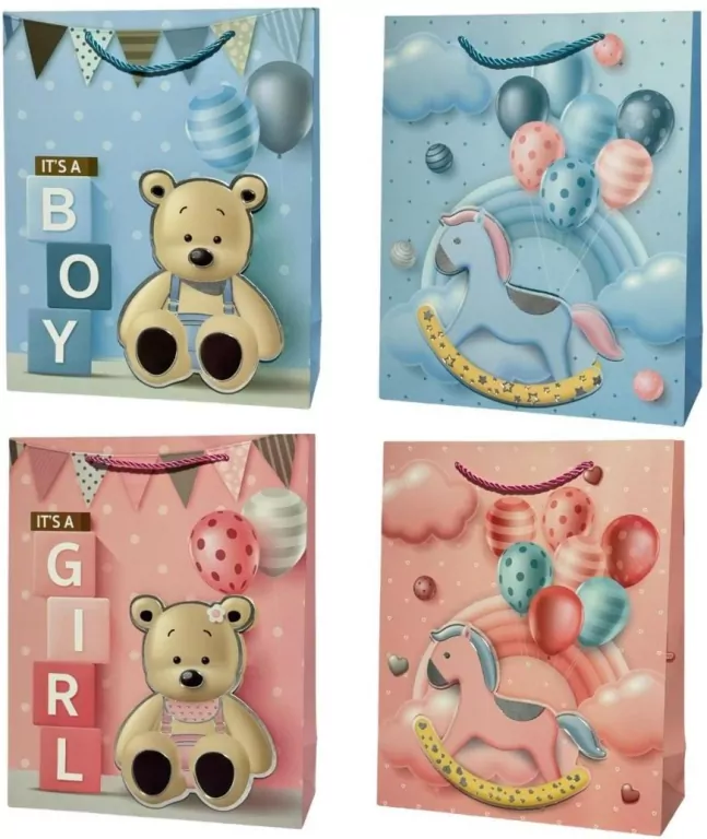 Torebka prezentowa dziecięca S Boy Girl mix - tantis.pl
