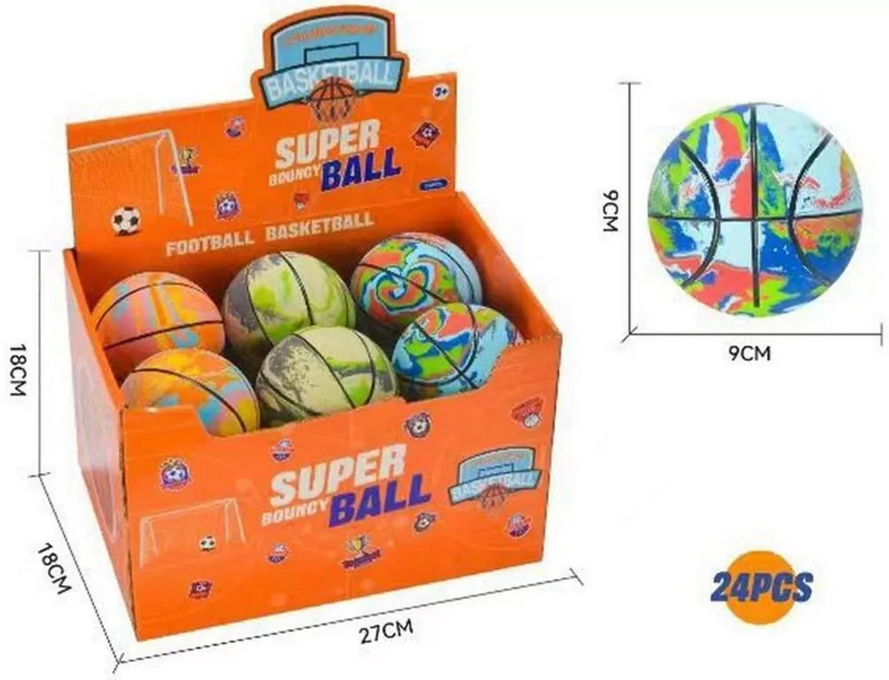 Piłeczka basketball 9cm mix - tantis.pl