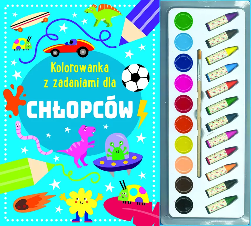 Kolorowanka z zadaniami dla chłopców - tantis.pl