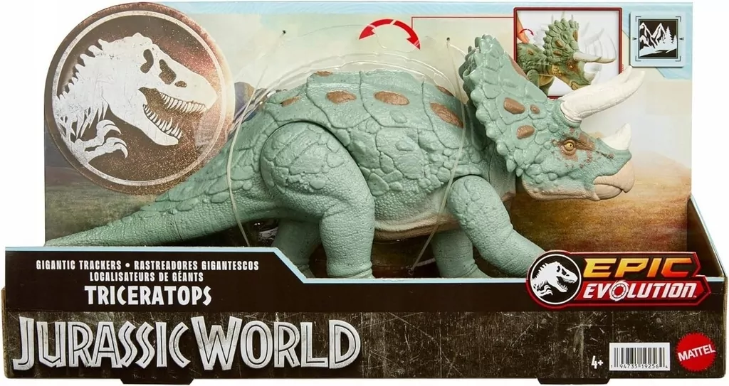 Jurassic World. Gigant Dinozaur Triceratops HTK79 - tantis.pl