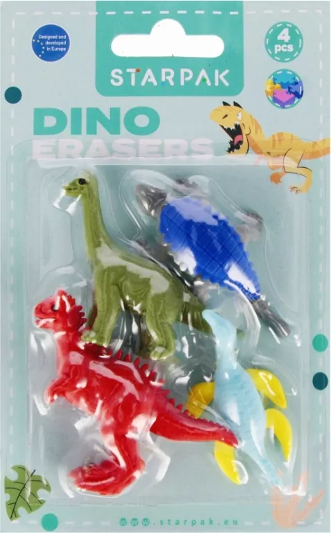 Gumka do mazania 3D puzzle 4 sztuki Dino - tantis.pl