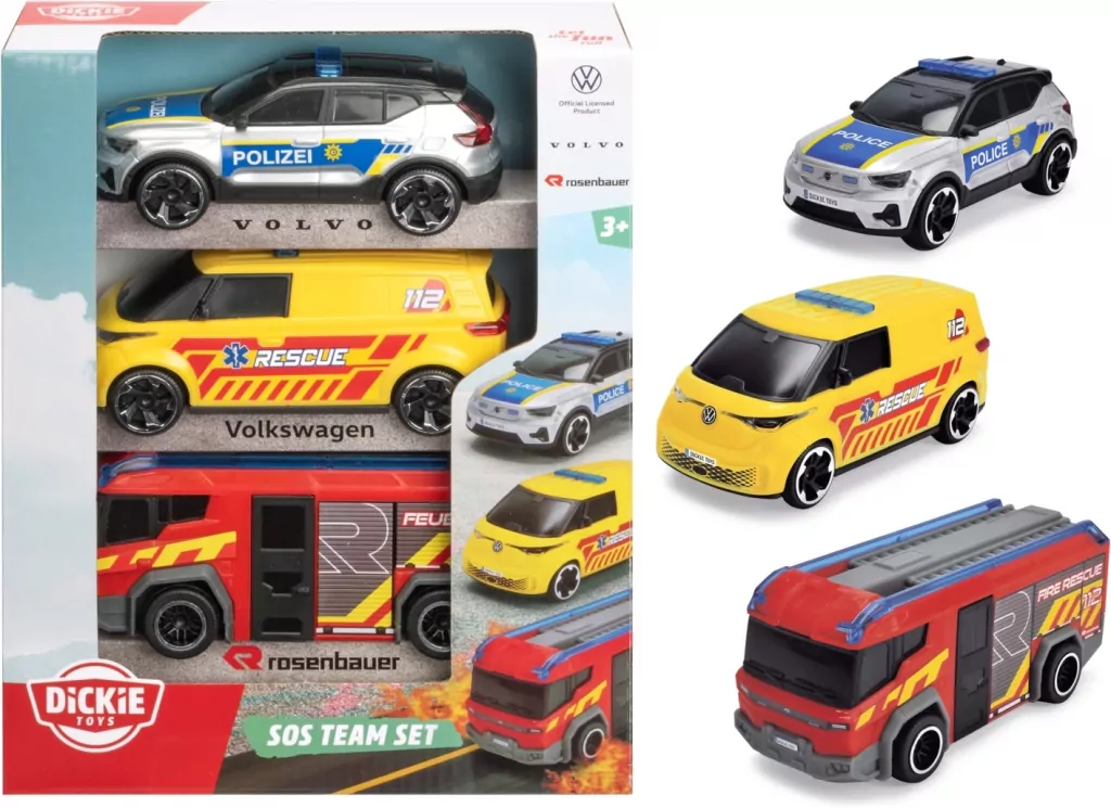 SOS Pojazdy ratunkowe 15,5cm 3-pak - tantis.pl