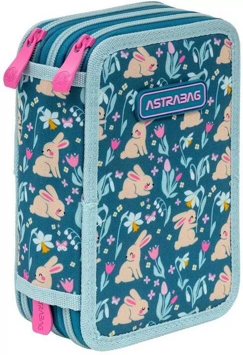 Piórnik potrójny z wyposaż. Jumbo Candy BunnyASTRA - tantis.pl