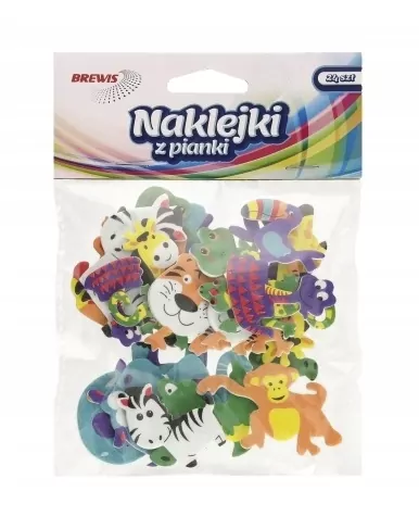 Naklejki z pianki dżungla, 24 sztuki - tantis.pl