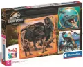 Clementoni. Puzzle 3x48. Super Kolor. Jurassic World - tantis.pl