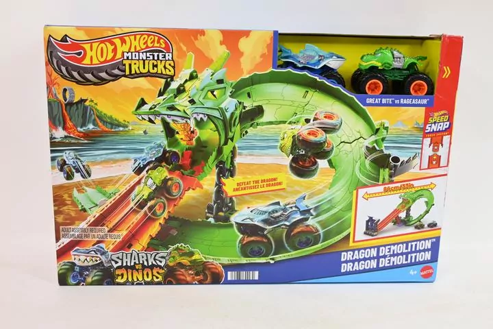 Hot Wheels Monster Trucks Rekiny vs Dinozaury - tantis.pl