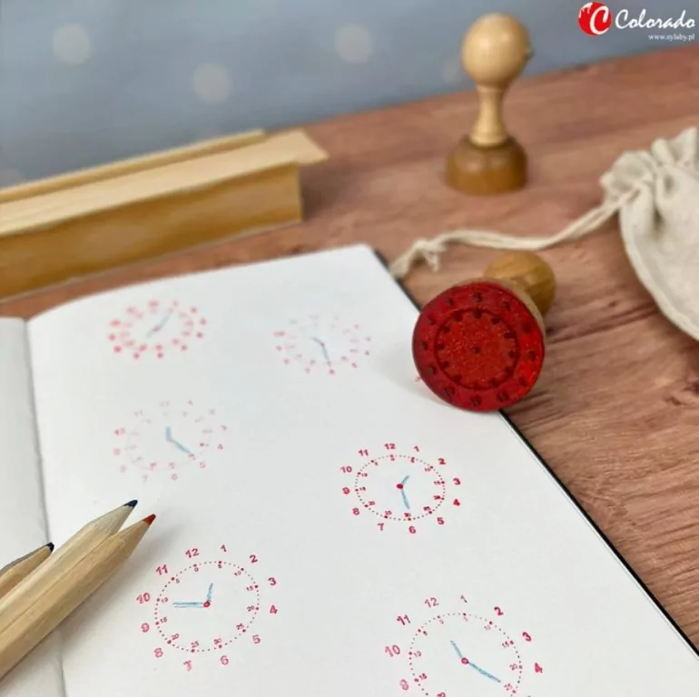 Stempel do nauki czasu. Godziny i minuty - tantis.pl