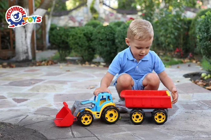 Traktor z łyżką i przyczepą MIX - tantis.pl