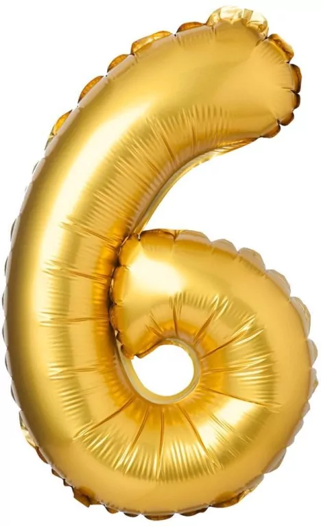 Balon foliowy matowy 6 złoty - tantis.pl