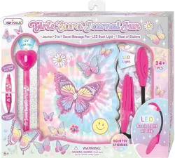 Pamiętnik z lampką i długopisem Motylki