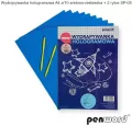 Wydrapywanka hologramowa A4 (10 arkuszy) srebrno-niebieska + 2 rylce - tantis.pl