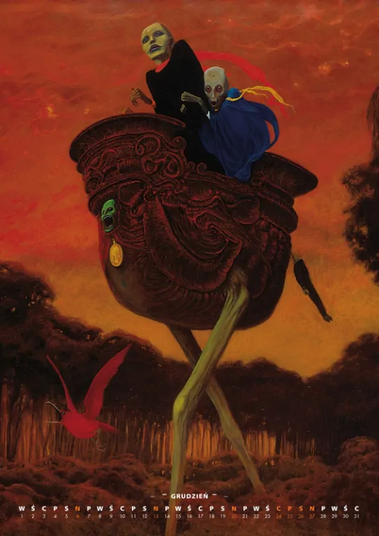 Kalendarz 2026 - Beksiński wzór 8 A3 - tantis.pl