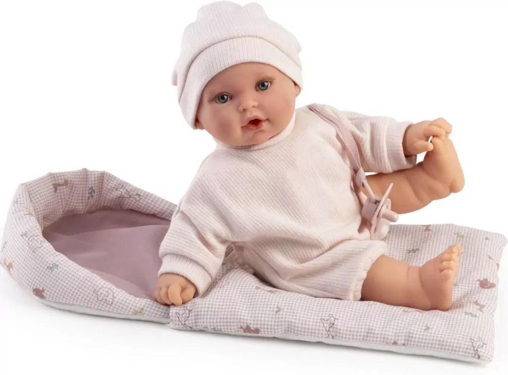 Lalka hiszpańska Kika płacząca ze śpiworkiem 27cm - tantis.pl