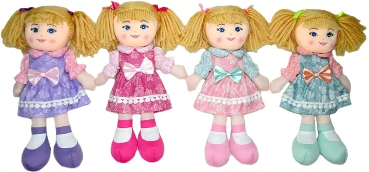 LALKA SZMACIANA 30CM SUKIENKA Z KOKARDA SA FOL - tantis.pl