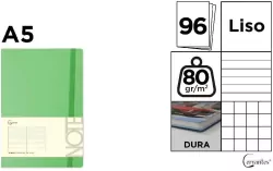 Notatnik A5/96K jasny zielony MIX
