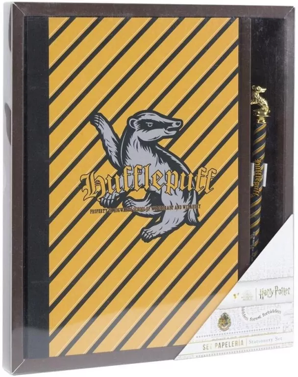 Zestaw prezentowy notatnik i długopis Hufflepuff - tantis.pl