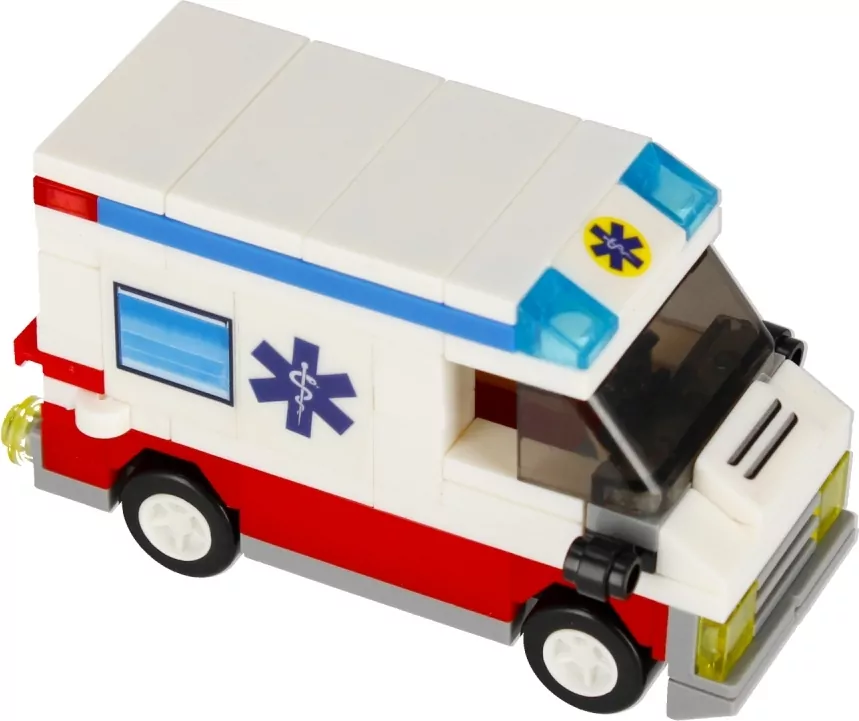 Klocki konstrukcyjne City 102 elementy. Ambulans - tantis.pl