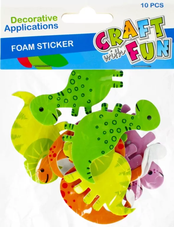 Ozdoba dekoracyjna samoprzylepna Dinozaur 10 szt - tantis.pl