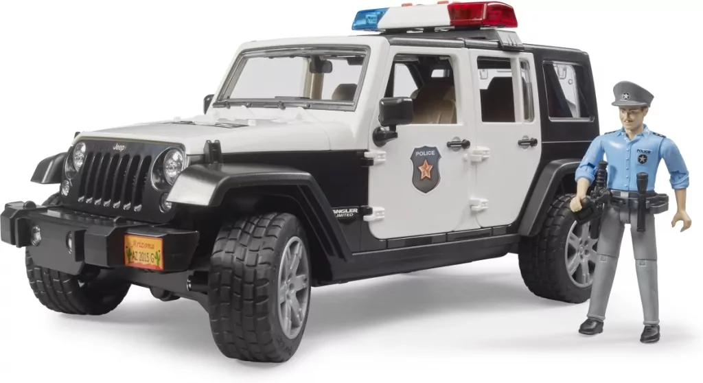 Bruder. Jeep Wrangler Unlimited Rubicon policyjny - tantis.pl